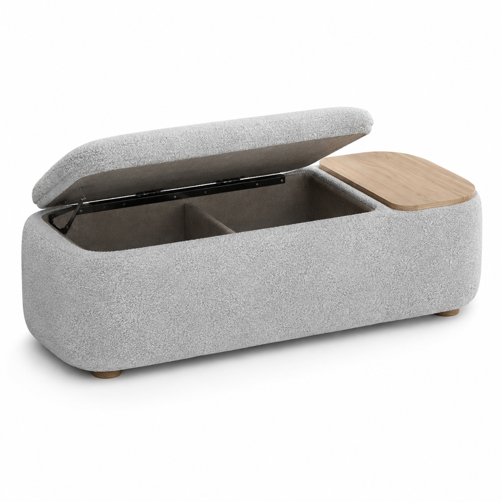 ORVENALI Lift-Top Storage Ottoman Bench