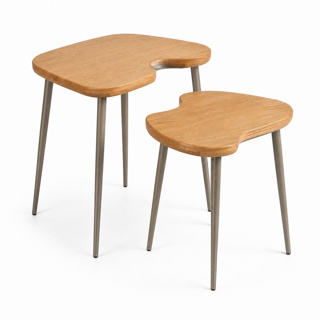 ORVENALI 2-Piece Nesting Side Table Set