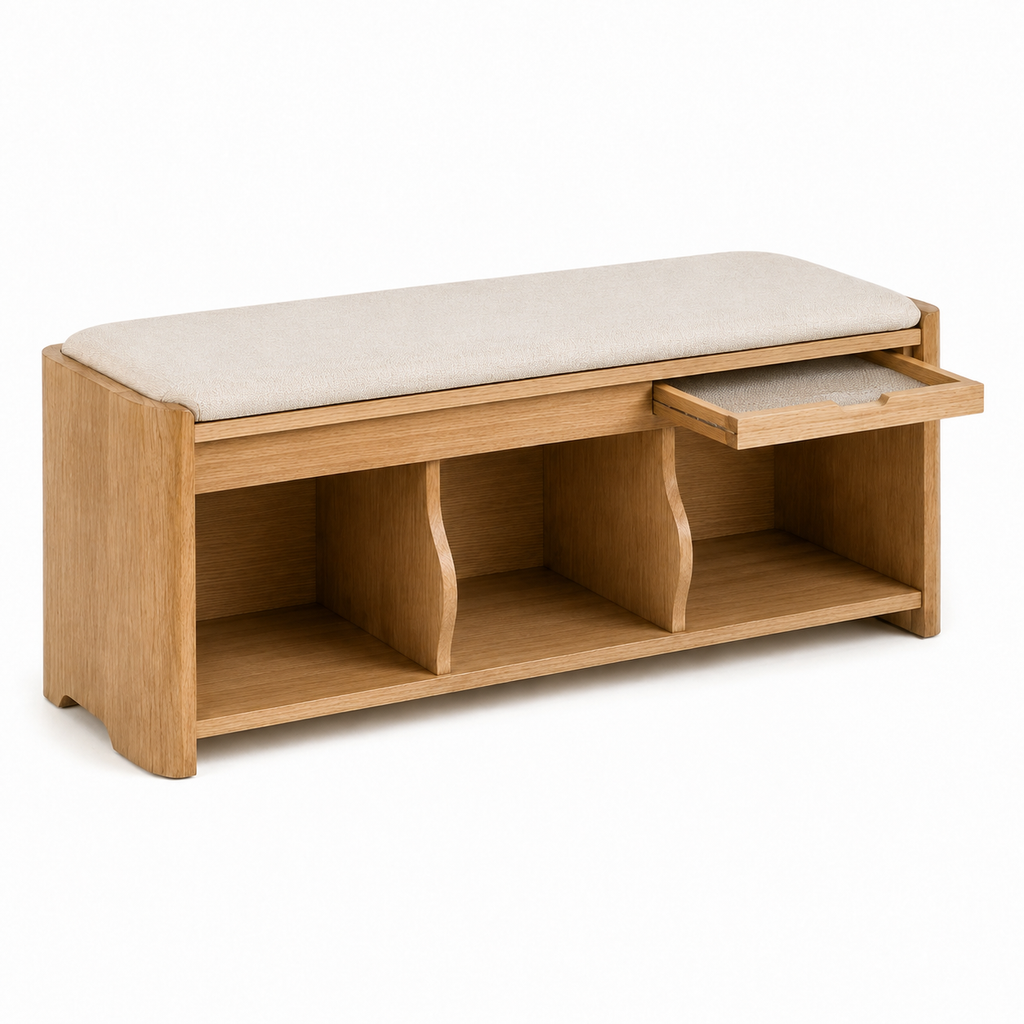 ORVENALI Entryway Shoe Storage Bench
