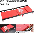 BIG RED 2 Ton Hydraulic Floor Jack Combo With 2 Jack Stands, Garage Creeper And Red Color - W8200
