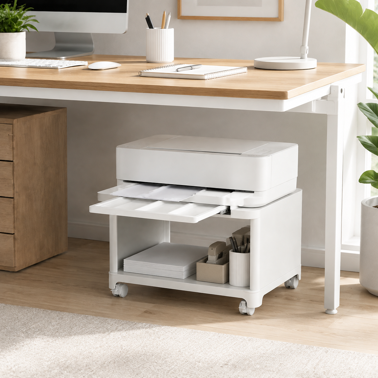 ORVENALI Compact 2-Tier Printer Stand