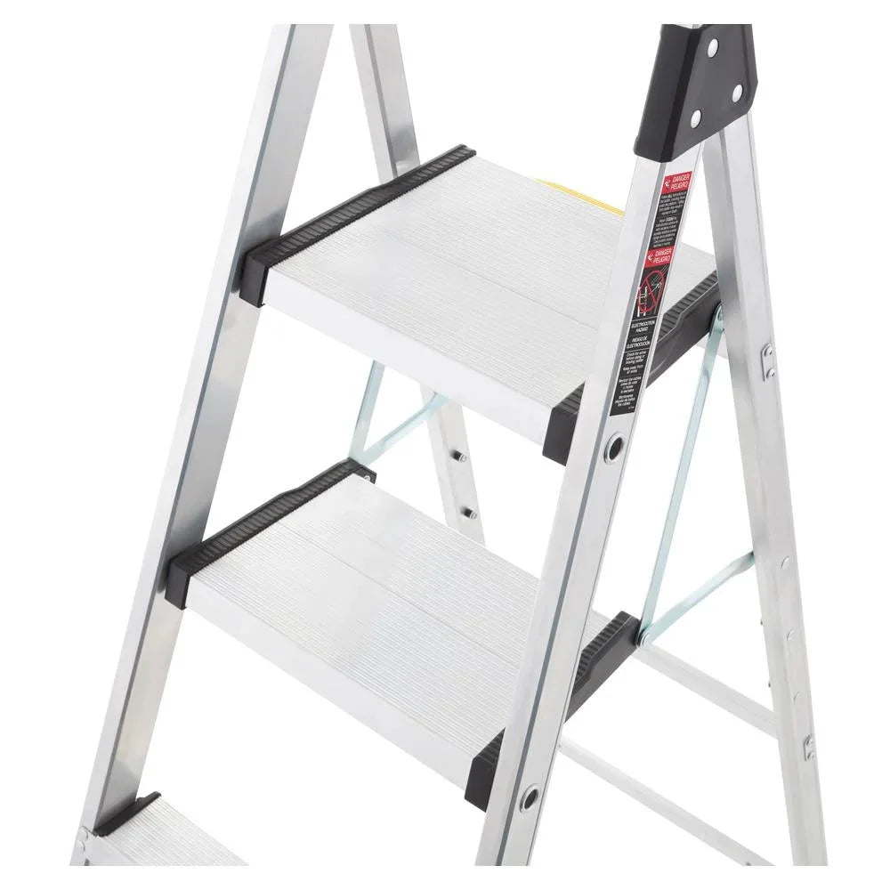 Gorilla Ladders Aluminum Dual Platform Ladder With Project Bucket, 5.5 Ft, 300 Lb Capacity