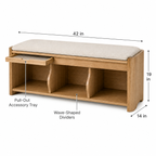 ORVENALI Entryway Shoe Storage Bench