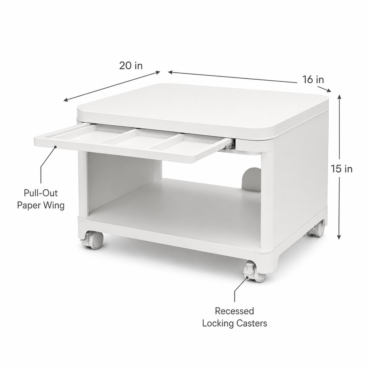 ORVENALI Compact 2-Tier Printer Stand
