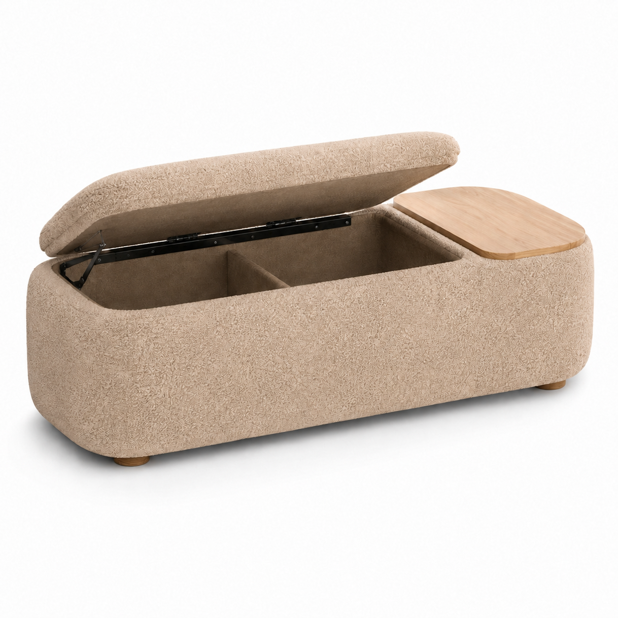ORVENALI Lift-Top Storage Ottoman Bench