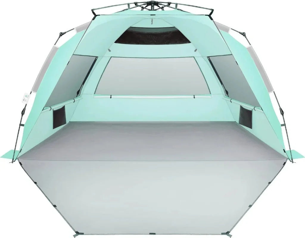 Large Pop Up Beach Tent Sun Shelter, 5-6 Person, 98.4in L x 55in D x 58in H