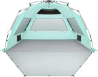 Large Pop Up Beach Tent Sun Shelter, 5-6 Person, 98.4in L x 55in D x 58in H
