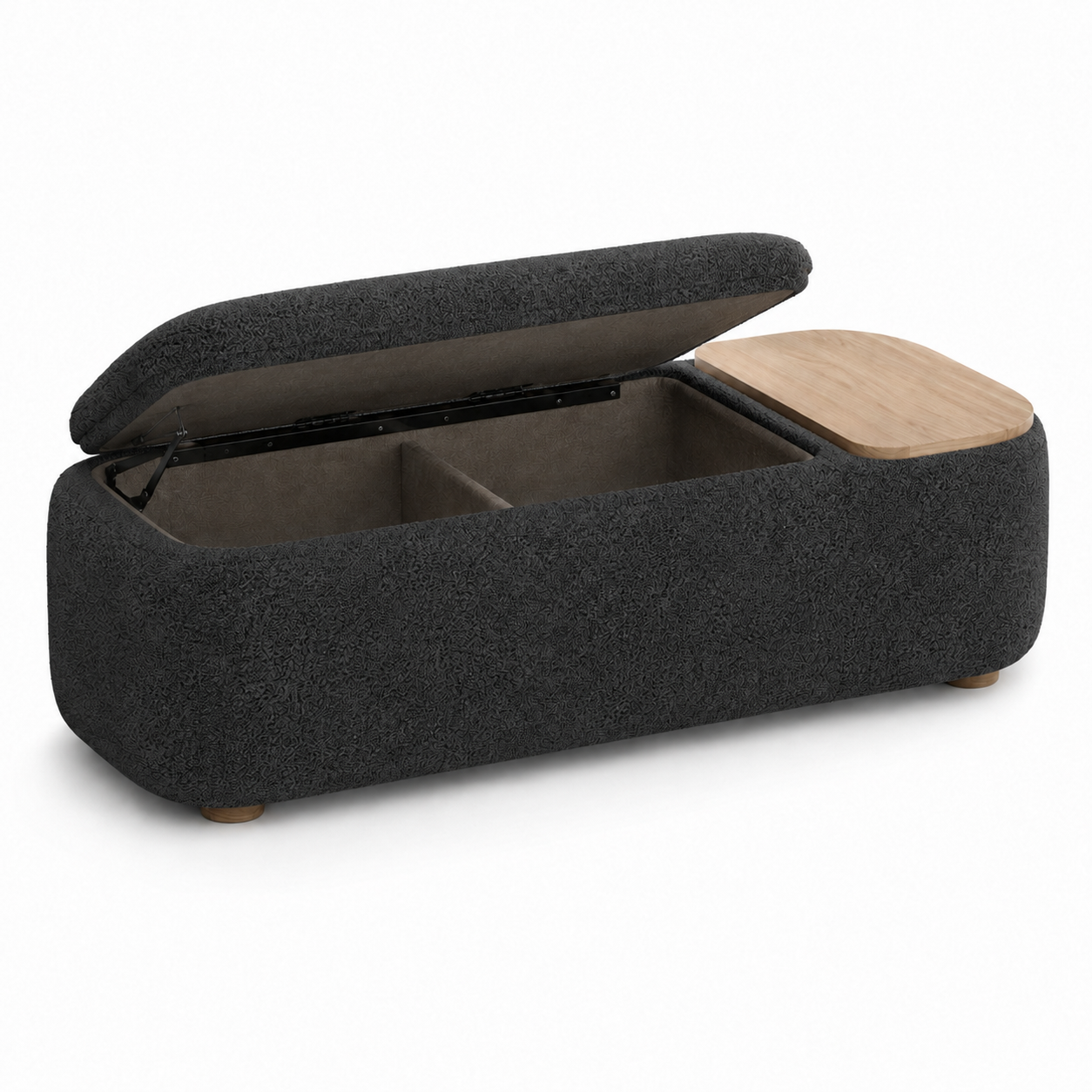 ORVENALI Lift-Top Storage Ottoman Bench