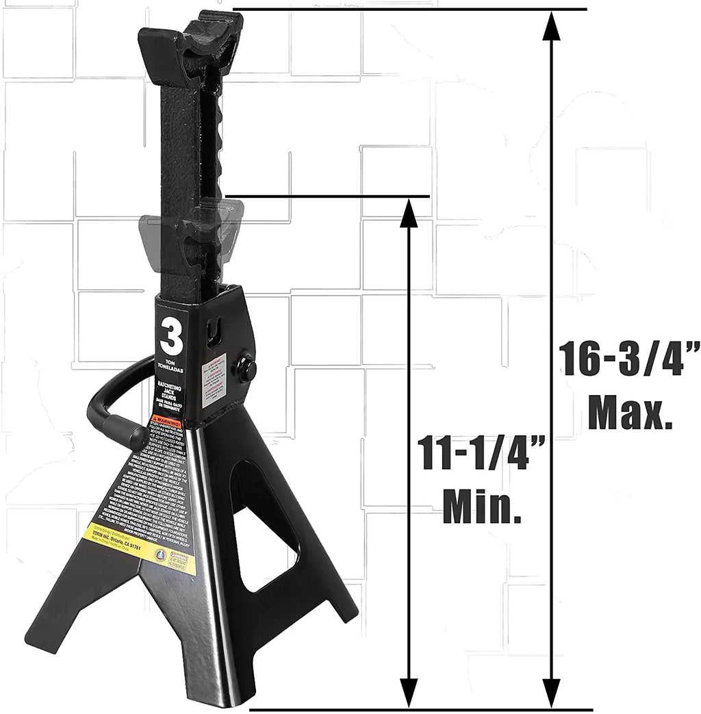 Torin Hydraulic Trolley Floor Jack With Pair Jack Stands, 3 Ton (6,000 lb)