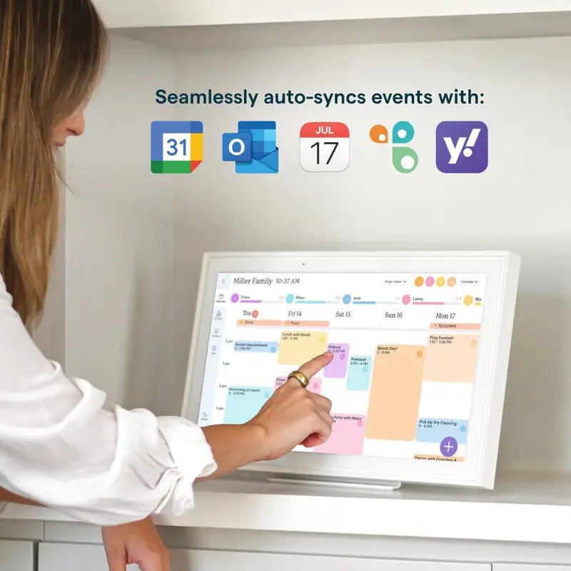 Skylight 15-Inch Digital Wall Planner And Family Chore Board - Interactive 2025 Calendar Display