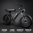 MACFOX 500W/48V/10.4Ah 20 inch Fat Tire Electric Bike