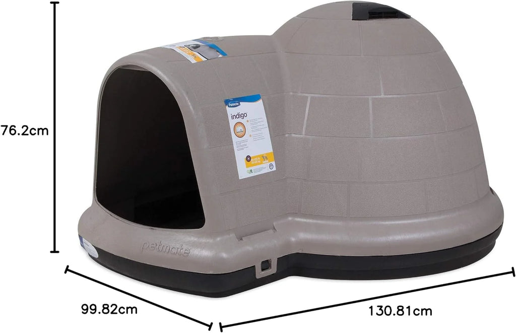 XL Igloo Dog House for Dogs 90-125 Lbs., All-Weather Pet Shelter, Made in USA