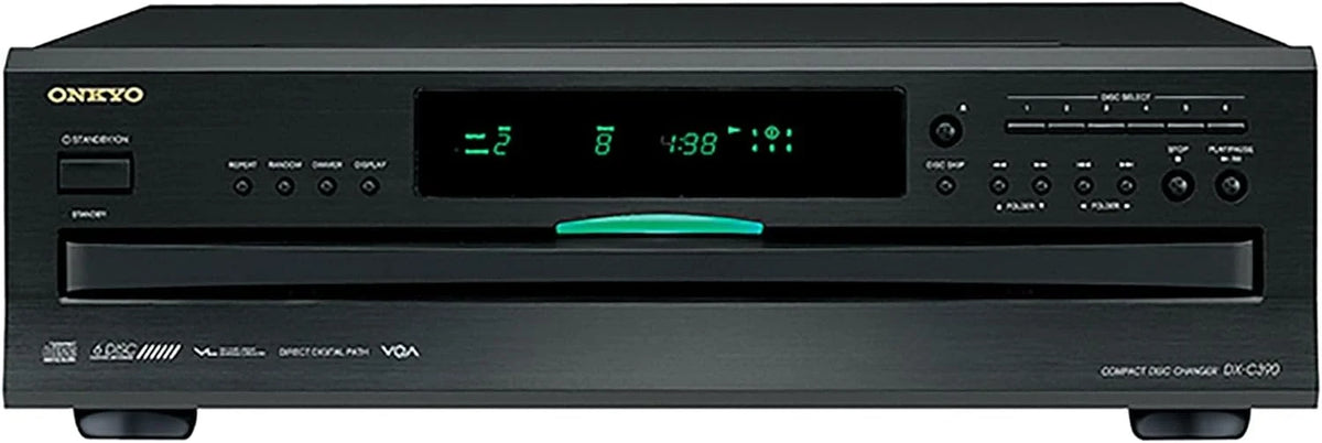 Onkyo 6-Disc CD Changer, Black - DX-C390