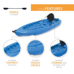 Lifetime Sit-On-Top Kayak 8 ft Blue HDPE - 90112