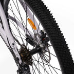 Outroad 26 inch 21 Speed Full Suspension Folding Mountain Bike, High-Carbon Steel, Double Disc Brakes - 120kg Capacity