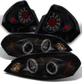 AKKON Black Smoked LED Halo Headlights And LED Tail Lights For 2006-2013 Chevy Impala And 2014-2016 Chevy Impala Limited