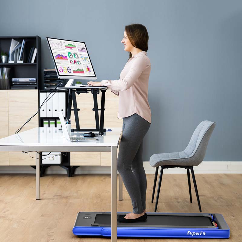 2-in-1 Folding Electric Treadmill, 2.25 HP, Under-Desk, with Dual Display and Smart App Control