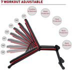 PASYOU Adjustable Weight Bench - 7 Back Positions, 500 lbs Capacity