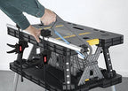 Keter Folding Work Table, 1000 lbs Capacity, Two 12 in Clamps, Black/Yellow - 197283