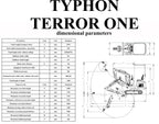 TYPHON 1-Ton Mini Excavator With Canopy, Hydraulic Thumb And 13.5hp Engine - TERROR ONE STORM
