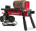 PowerSmart Electric Log Splitter 7-Ton - Efficient Wood Splitter with 3500 Motor Speed, 15 Amp, Horizontal Full Beam Design and Steel Wedge for Firewood & Kindling Cutting