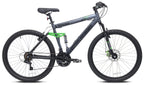 Genesis V2100 Men's Dual Suspension Mountain Bike, 26in, Slate Gray
