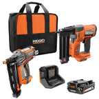 18V Brushless Cordless Nailer Combo Kit with Brad and Finish Nailers, Battery and Charger