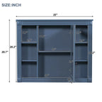 36'' Bathroom Vanity Set With Ceramic Sink Top, Mirror Cabinet, 2 Doors And 2 Drawers - Gray