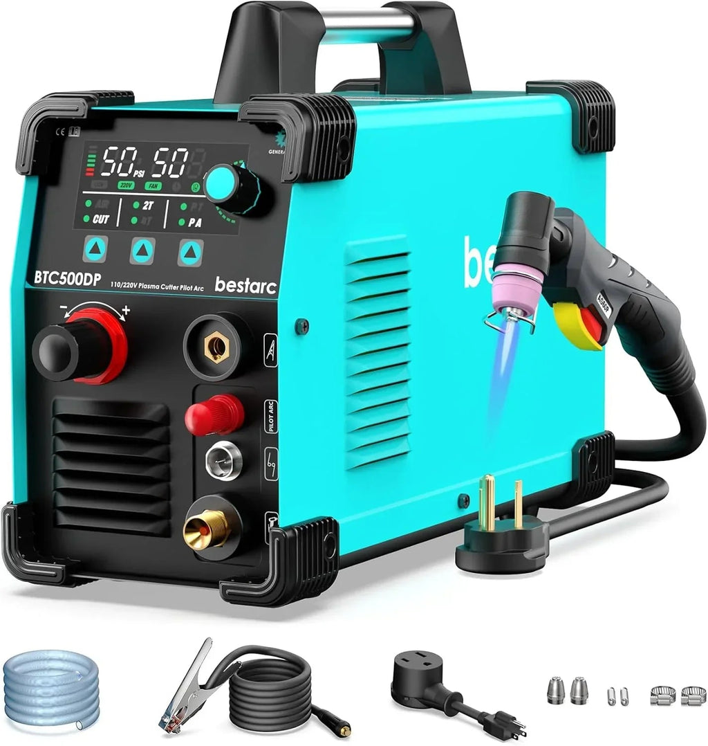 50A Plasma Cutter, Dual Voltage 110/220V, Digital Display - BTC500DP 7th Gen