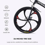 26-Inch Folding Mountain Bike for Adults, 21-Speed, Dual Suspension
