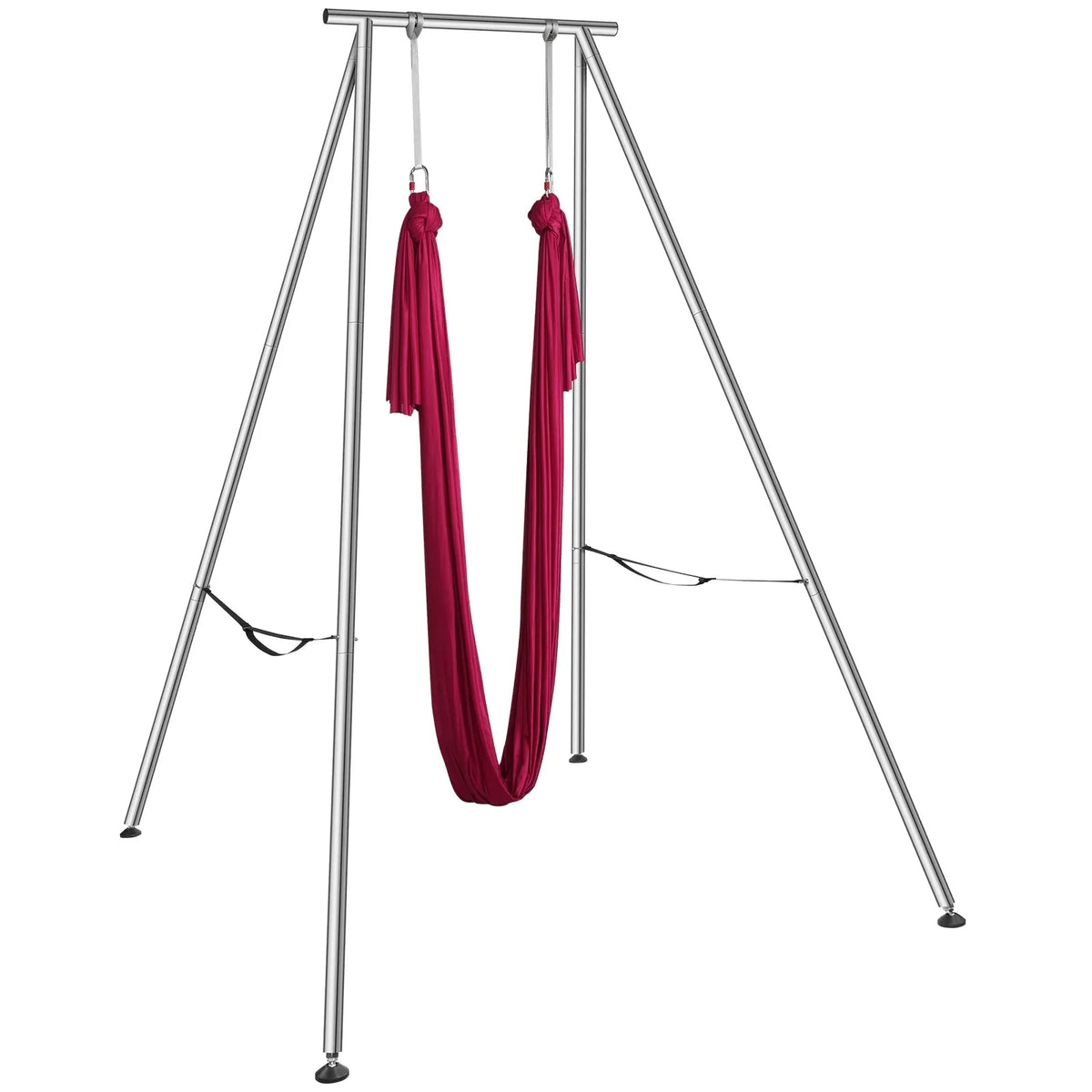 KFFKFF Aerial Yoga Swing Stand And Hammock Kit, 8.30 x 6.3 x 9.68 ft, 551.15 lbs, Red - HM-559WR6