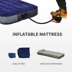 Outsunny Folding Camping Cot Tent Set With Sleeping Bag And Air Mattress, Green, 76in L x 32in W x 41in H - B2-0006