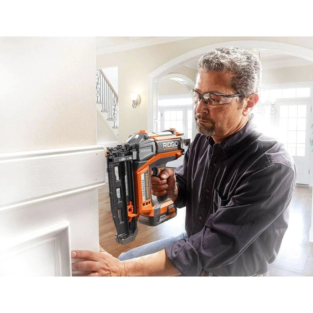 RIDGID 18V Brushless Cordless Nailer Combo Kit With 18-Gauge Brad And 16-Gauge Finish Nailers