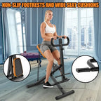 ACE-FIT Foldable Squat Machine With Resistance Bands, 250 LBS, 35.43in L x 22.83in W x 43.70in H
