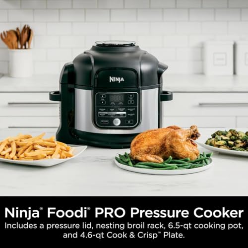 10-in-1 6.5-Qt Pressure Cooker and Air Fryer Multicooker, Stainless Steel
