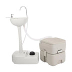 Miekor Portable Sink And Toilet Combo - 5Gal Hand Washing Station And 5.3 Gal Flushing Toilet