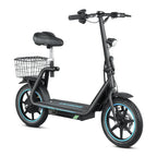 BOGIST Electric Scooter With Seat, 500W Motor, 25mph, 45km Range, 48V 13Ah, Blue - M5 Elite