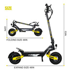Off Road Electric Scooter For Adults, 1200W, 11 in Tires, 330 lb Load - GT06