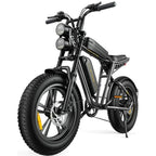 AKEZ Adult Electric Bike 1000W 28 mph 48V 13A 20*4.0in Fat Tire Full Suspension 7-Speed - M20