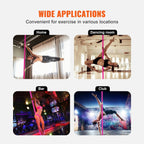 KFFKFF Dance Pole Set, 45mm Stainless Steel, Silver - HM-590S