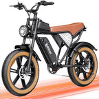 1500W Electric Mountain Bike 48V 20Ah, 20 inch Fat Tires, Shimano 7-Speed, Full Suspension - q20-1500w
