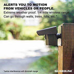 Guardline Wireless Outdoor Driveway Security Alarm Sensor System - 1/4 Mile Range