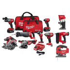 Milwaukee M18 FUEL 18-Volt Lithium-Ion Brushless Cordless 10-Tool Combo Kit With (2) 5.0 Ah Batteries, Charger And (2) Tool Bags