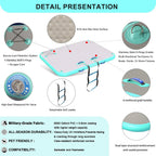 Inflatable Floating Dock Platform 8ft x 6ft x 6in PVC EVA Deck