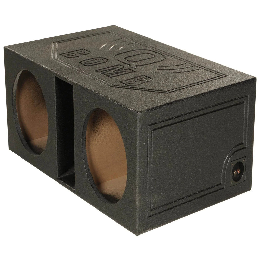 QPower Dual 12 Inch Vented Car Subwoofer Enclosure - QBOMB12VL