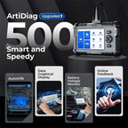 TOPDON Car Diagnostic Scanner With Engine, ABS, SRS, Transmission And CAN Tests - ArtiDiag500