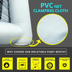 Inflatable Spray Paint Booth Tent 28X15X10FT With Two Blowers - 950W+280or380W