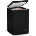 3.5 Cu. Ft. Chest Freezer with 2 Removable Baskets and 7 Temperature Settings, Black