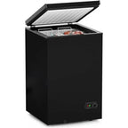 3.5 Cu. Ft. Chest Freezer with 2 Removable Baskets and 7 Temperature Settings, Black