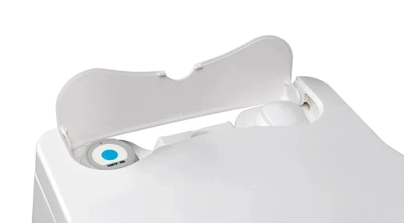 Thetford Porta Potti Portable Battery Powered Flush Travel Toilet, White - 565E